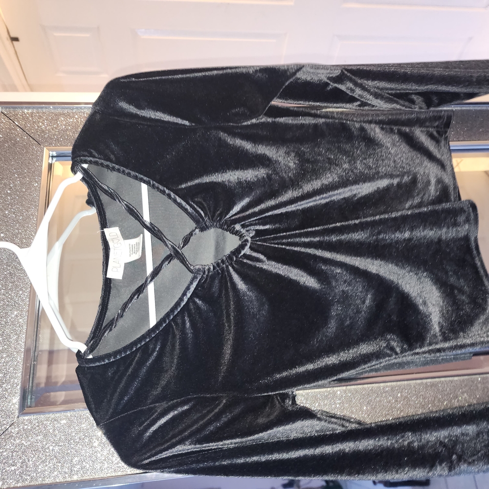 Black Velvet Long Sleeve Top